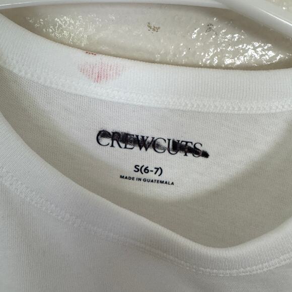 Crewcuts by J.Crew Short Sleeve NYC Graphic T-Shirt Girls S White Pink Crew Neck - Picture 3 of 6